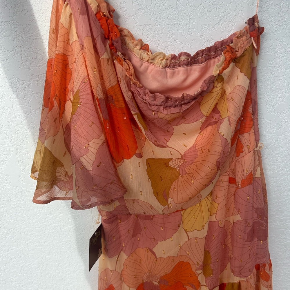 Taylor Dress - One Shoulder Floral formal maxi dress